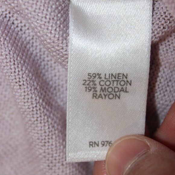 J. Jill Lilac Linen Blend  3/4 sleeve Sweater  Women's Size XL - Picture 10 of 12
